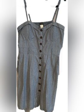 Deb Smocked Bust Mini Dress in Light Denim